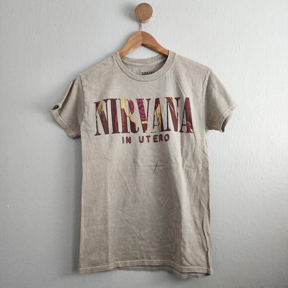Nirvana In Utero Crewneck Short Sleeve Graphic T-Shirt 100% Cotton Top - Picture 1 of 9